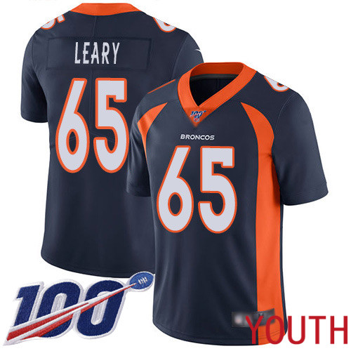 Youth Denver Broncos #65 Ronald Leary Navy Blue Alternate Vapor Untouchable Limited Player 100th Season Football NFL Jersey->youth nfl jersey->Youth Jersey
